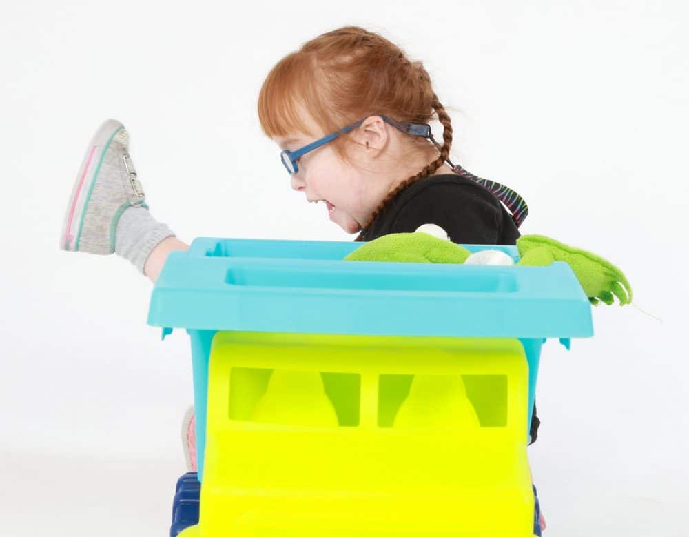 A Child Playing and having a lot of energy