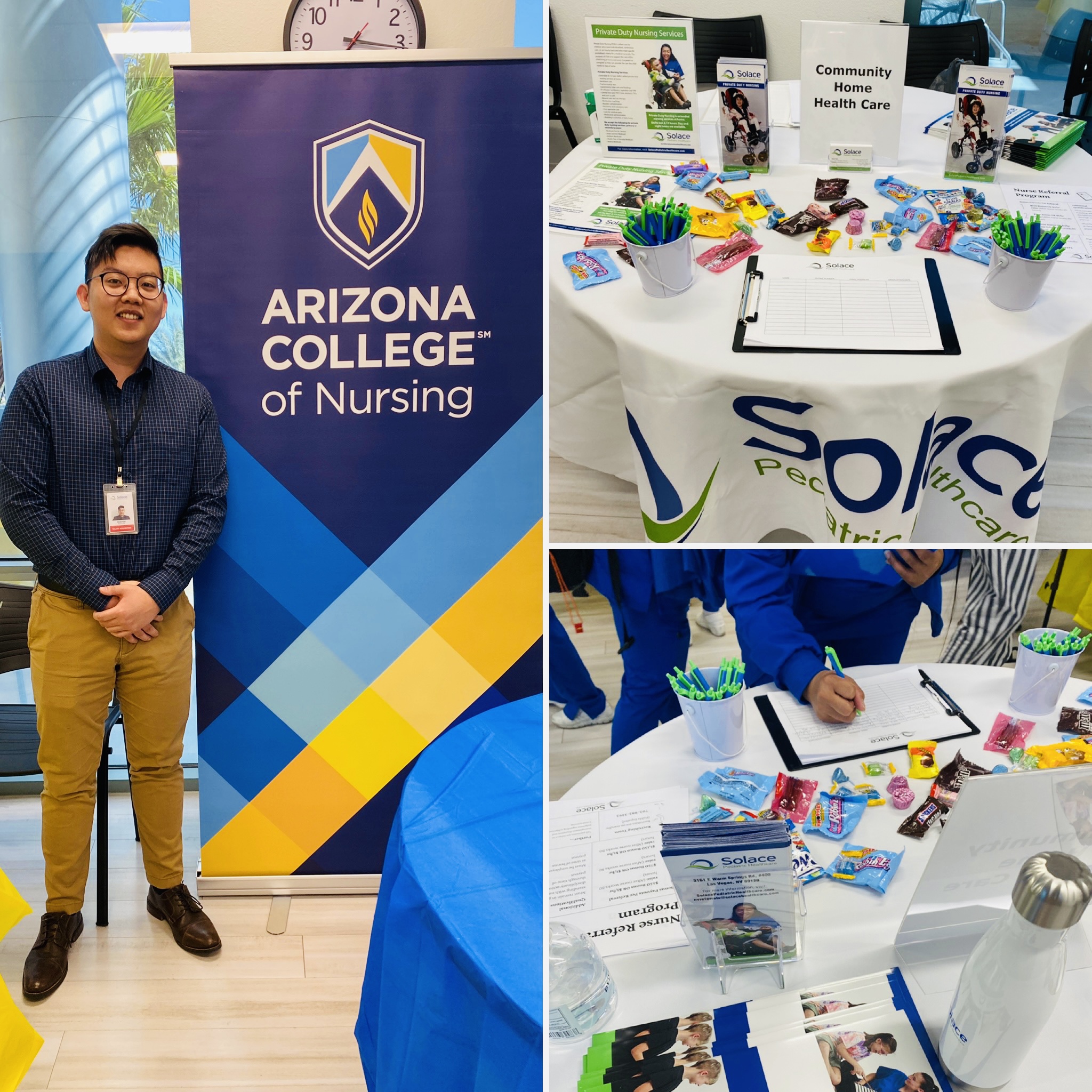 Our talent acquisition team in Las Vegas meets nursing graduates.
